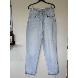 H&M Divided Jeans Women’s Light Wash Wide Leg 90’s Y2K High Rose SZ 8
